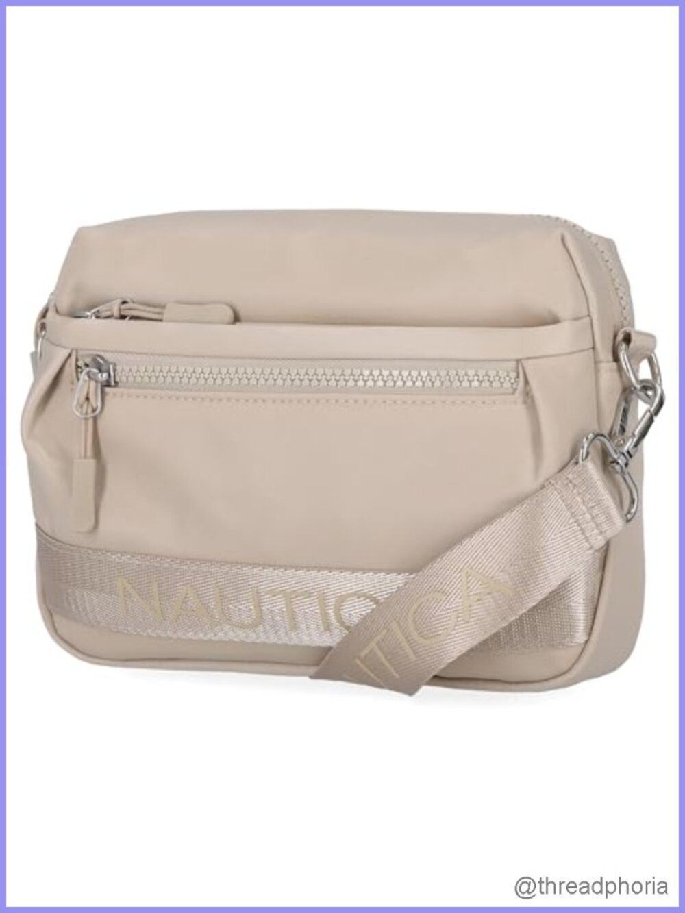 Nylon Crossbody Bag with Adjustable Strap and Belt Loops
